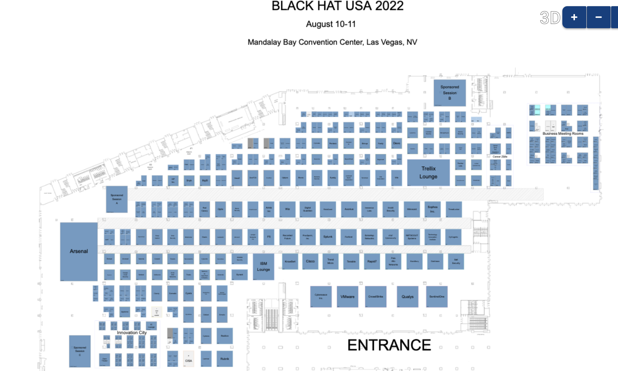 Expo Map Black Hat USA 2023 & DEF CON 31 Parties