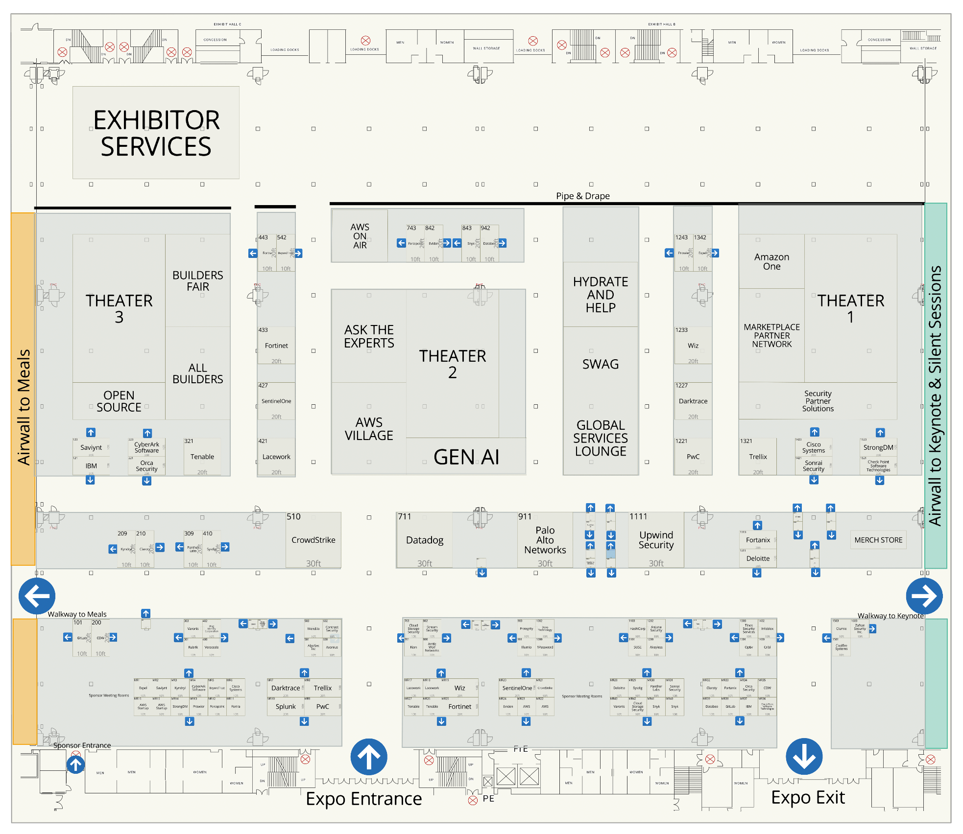 Expo Map AWS reInforce 2024 Parties