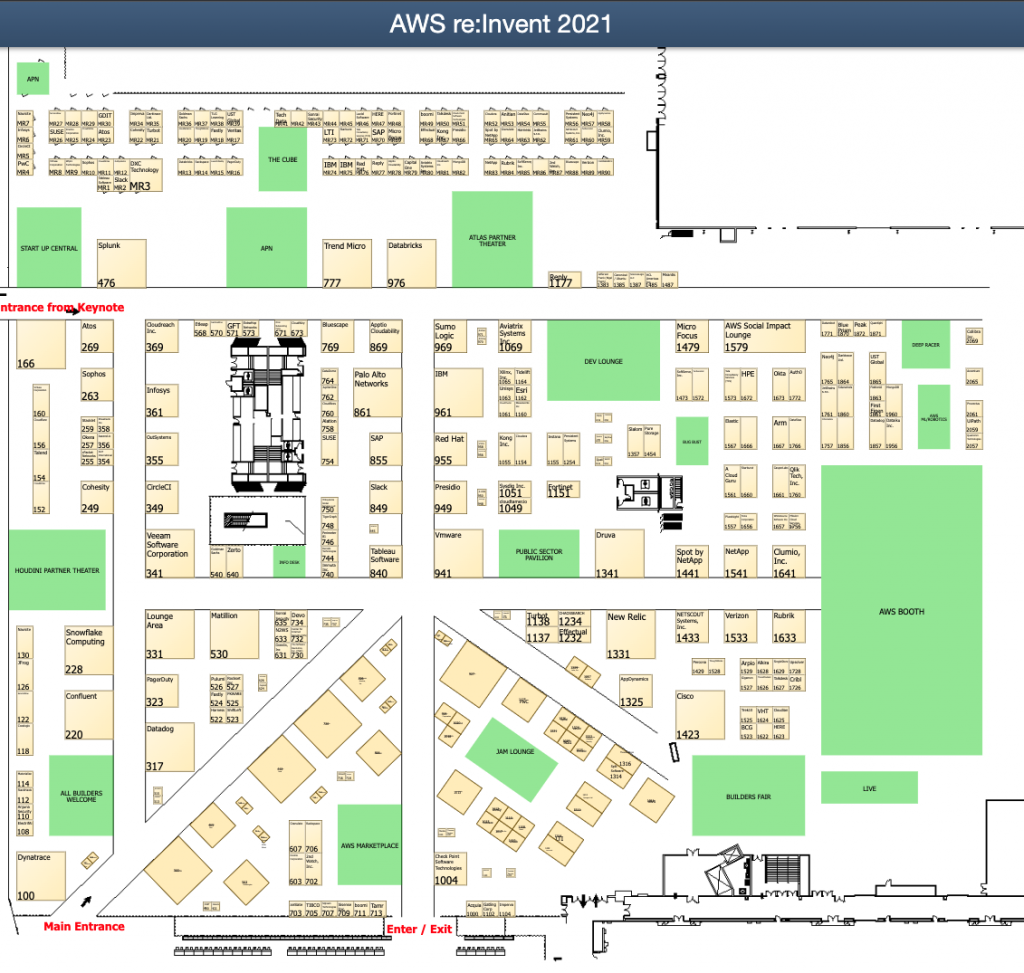 Expo Map – re:Invent Parties 2021